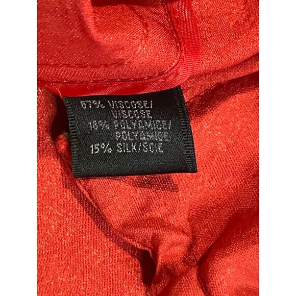 Lafayette 148 New York Red Anorak Jacket XL – Silk Blend Drawstring Coat - Picture 9 of 9